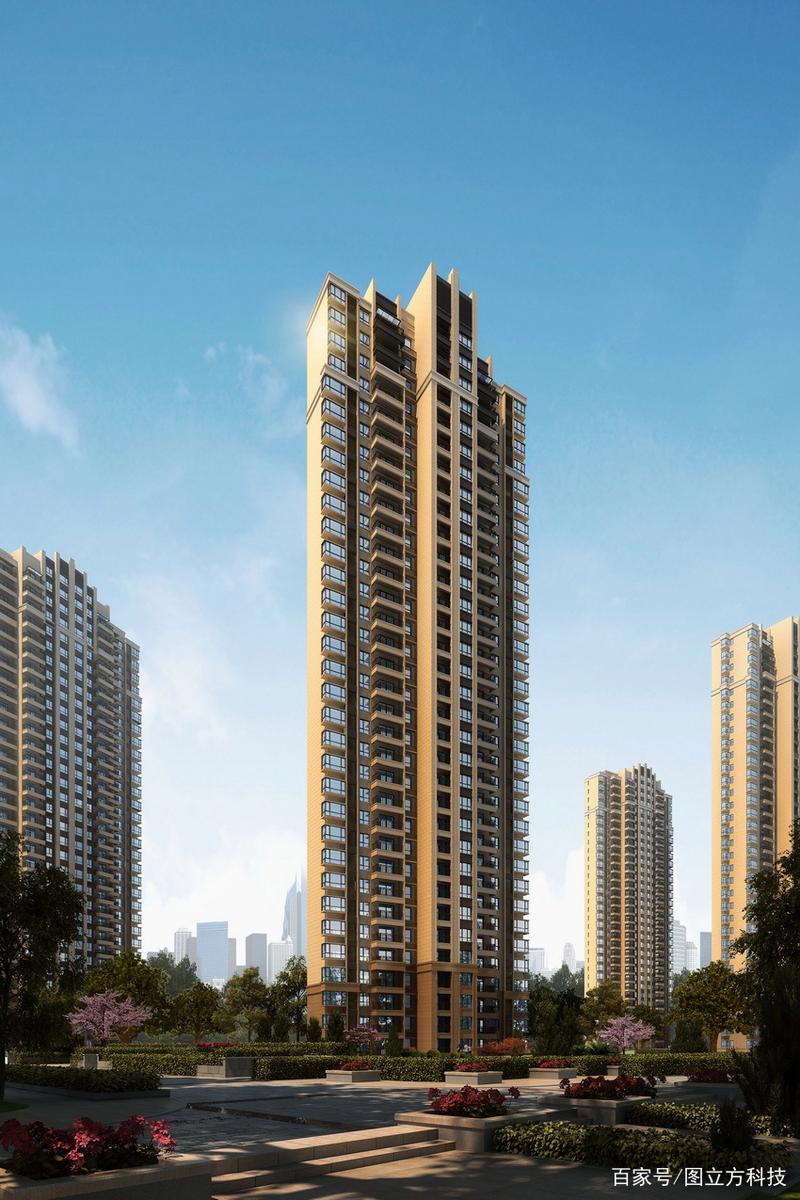小区住宅楼建筑效果图案例